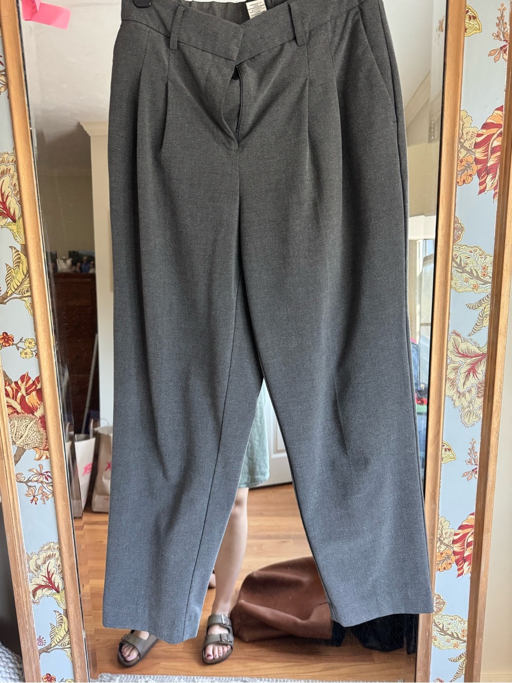 Rachel Zoe Men's Charcoal Gray Pleated Dress Pants